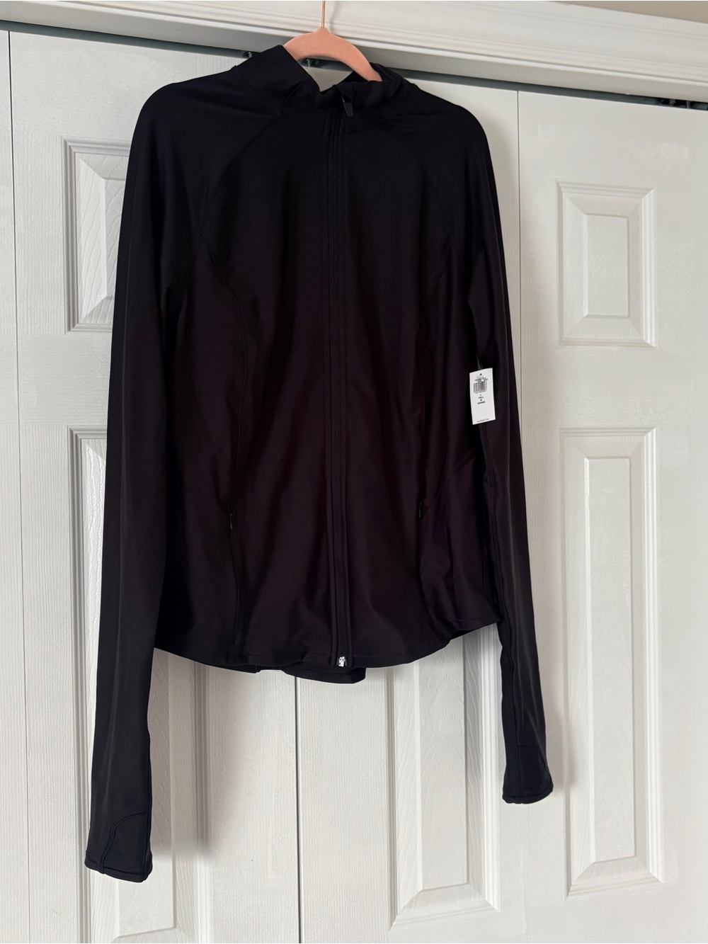 Black Full-Zip Lightweight Athletic Jacket